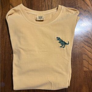 Comfort Colors Yellow Tee with Dinosaur Design
